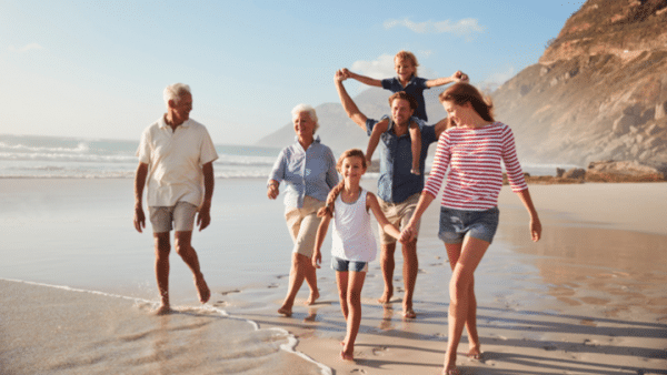 Happy Family Walking On The Beach | Guardianship Lawyers | Myatt & Bell